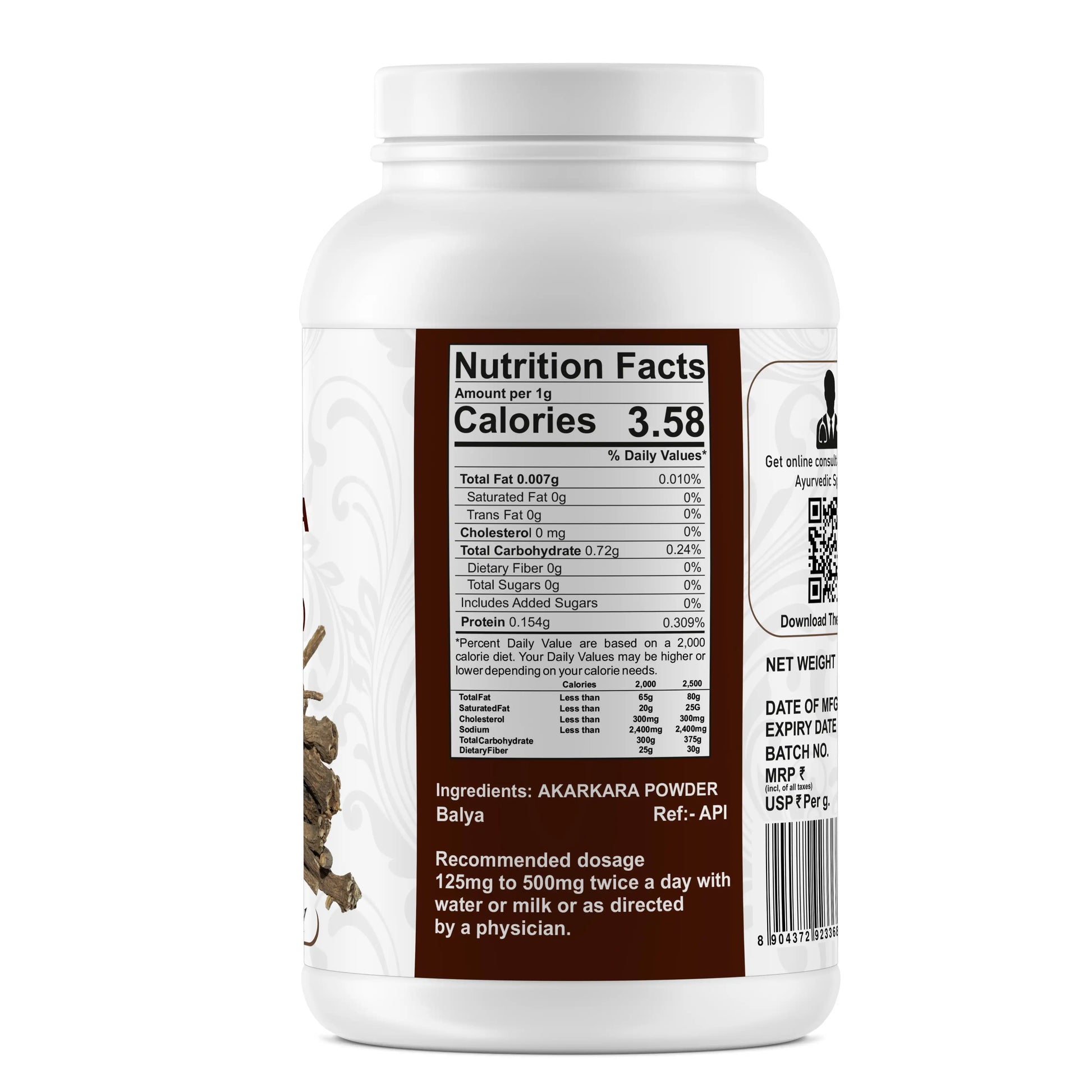 Akarkara Powder Pet Jar Nutrition