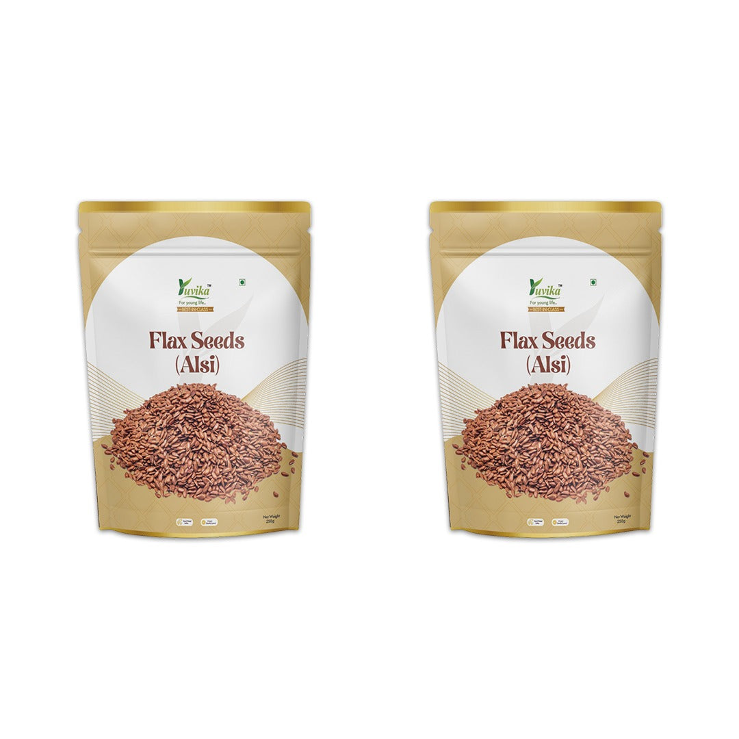 Flax Seed - Alsi - Linum Usitatissimum 500gm (Pack of 2 - 250gm Each)