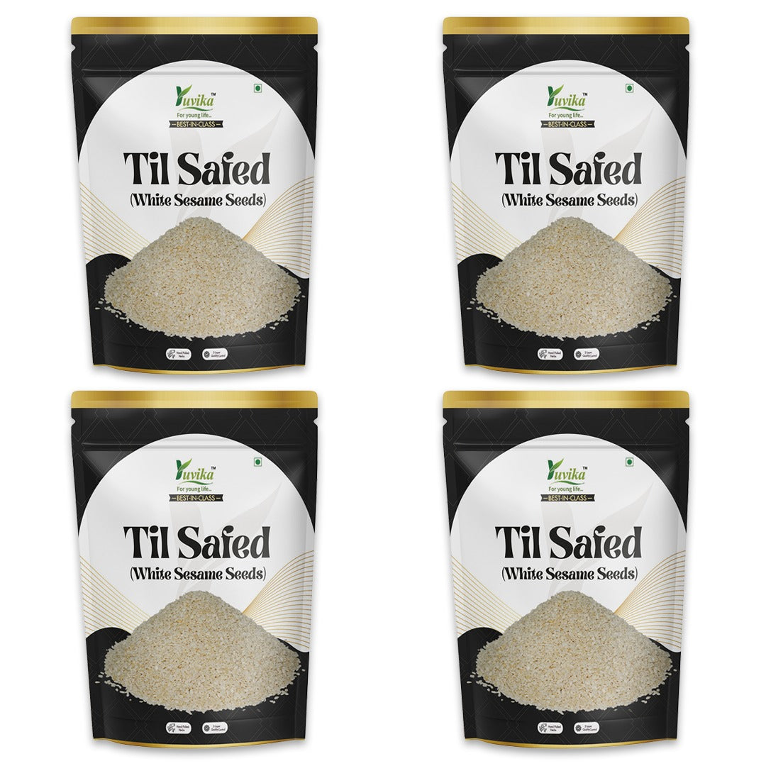 Til Safed - White Seasame Seeds 1kg (Pack of 4 - 250gm Each)