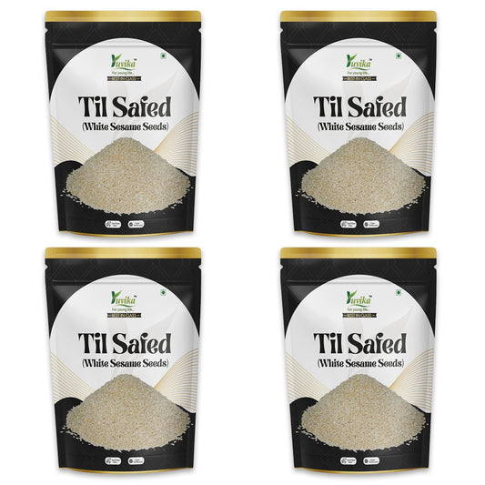 Til Safed - White Seasame Seeds 1kg (Pack of 4 - 250gm Each)