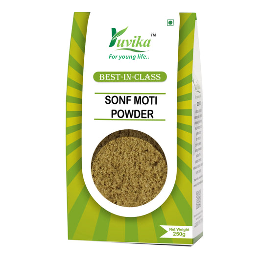Sonf Moti Powder - Saunf Moti Powder - Foeniculum Vulgare - Fennel Seeds Powder (250g) YUVIKA