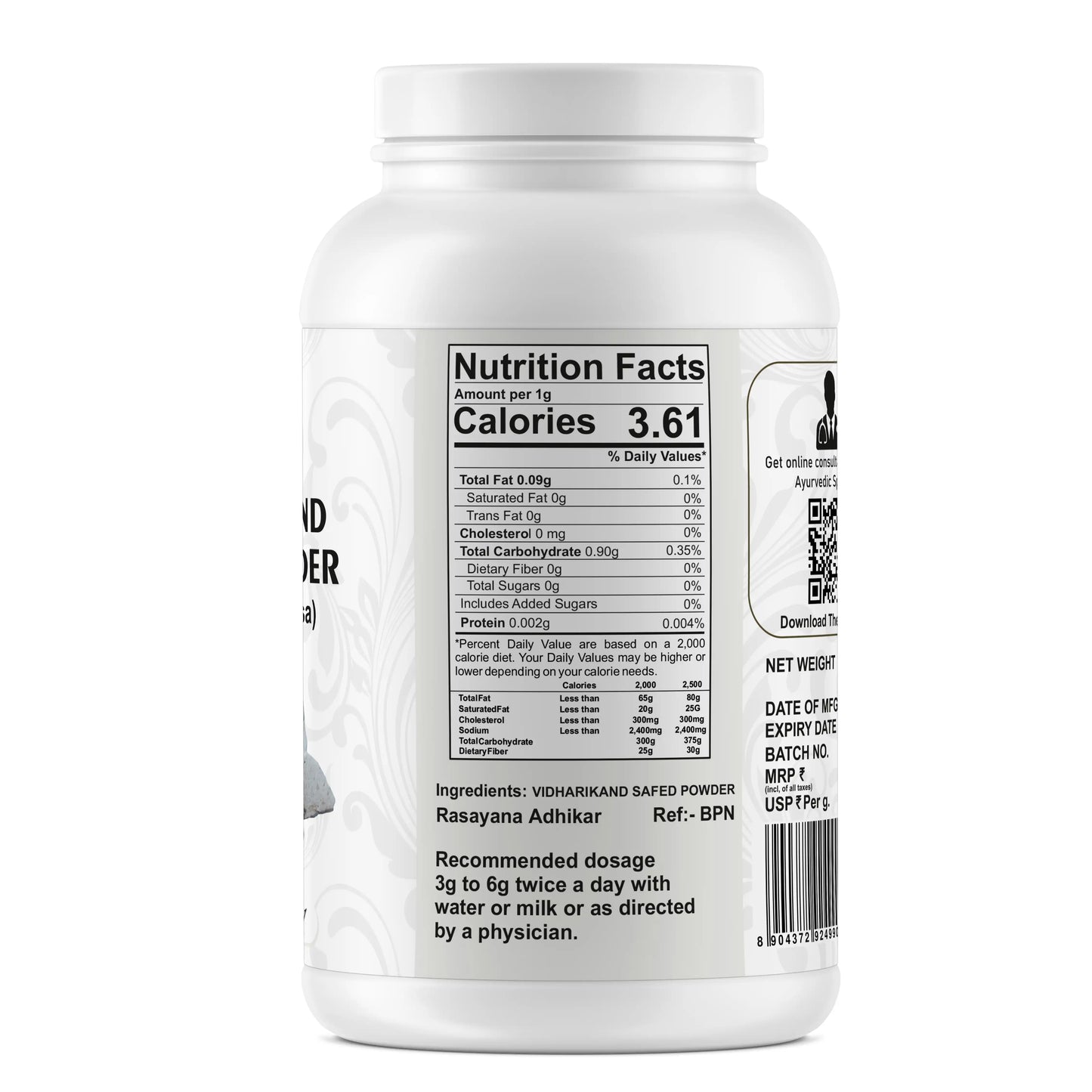 Vidharikand Safed Powder