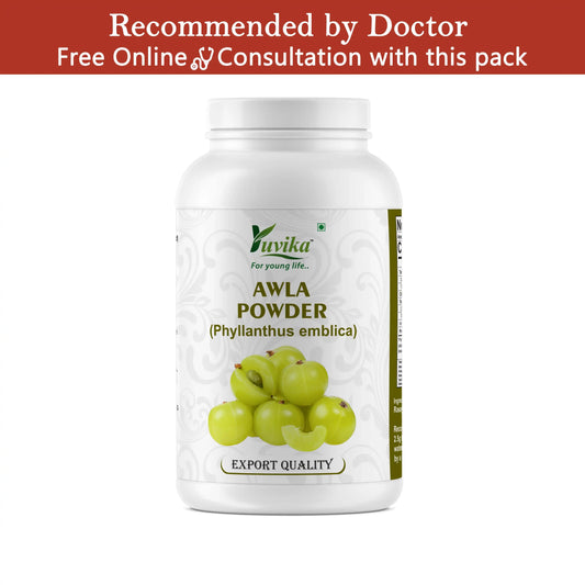 Yuvika Awla Powder - Amla Dry - Phyllanthus Emblica - Indian Gooseberry (100g)
