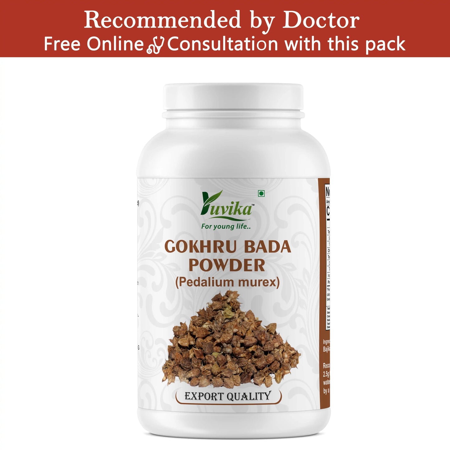 Gokhru Bada Powder Pet Jar