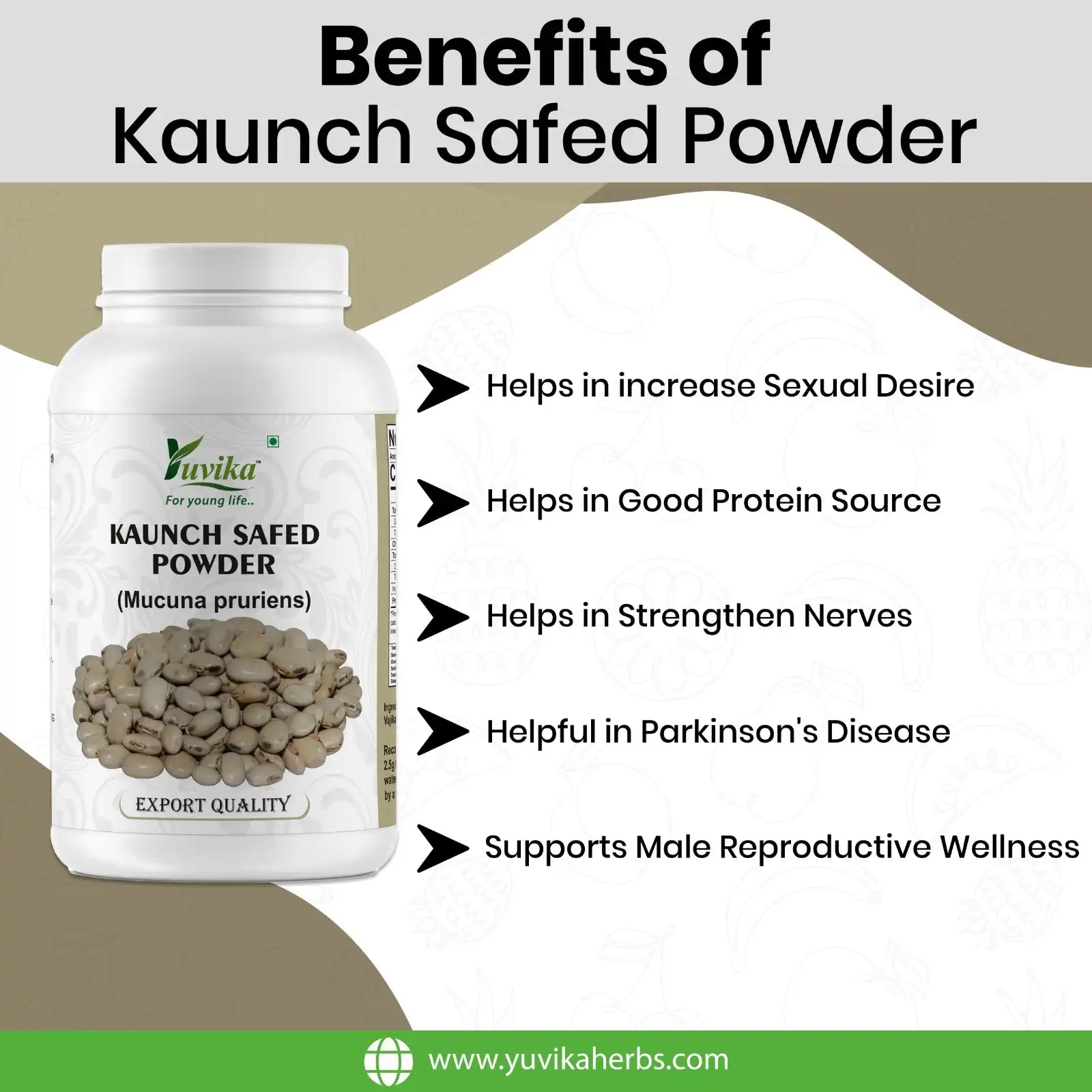 Kaunch Safed Powder