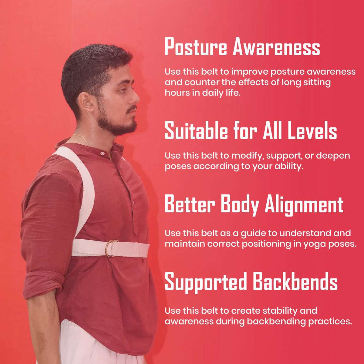 Yoga Belt (Cotton Webbing)
